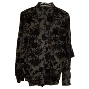 HURLEY Long Sleeve Cotton Button Up Blouse Size XS